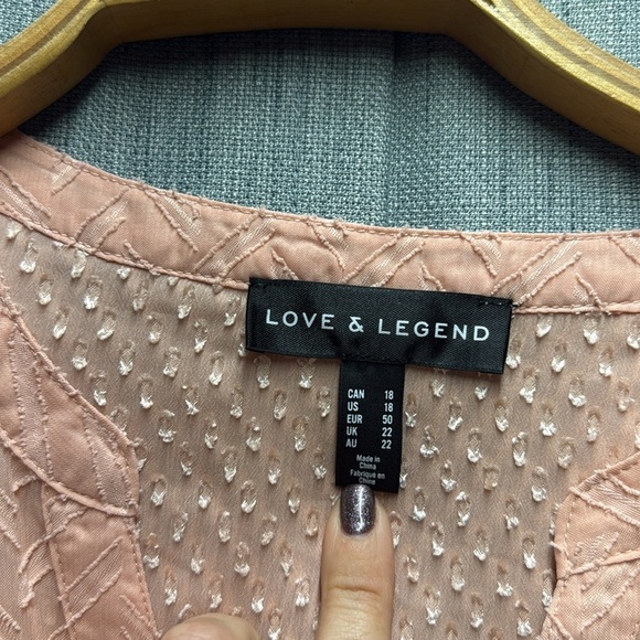 🏴 Women's Pink Button-Up blouse size 18 - Picture 3 of 6